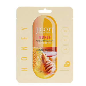 Jigott Honey Real Ampoule Mask Μάσκα Προσώπου για Ενυδάτωση & Θρέψη, 27ml