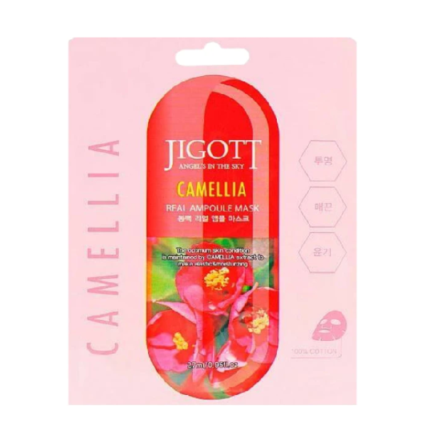 Jigott Camellia Mask Μάσκα Προσώπου για Άμεση Ενυδάτωση & Αντιγήρανση, 27ml