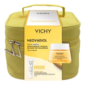 Vichy Neovadiol Πακέτο με Replenishing Anti-Sagginess Day Cream Κρέμα Ημέρας για Επιδερμίδες στην Εμμηνόπαυση 50ml & Δώρο Capital Soleil UV-Age Daily SPF 50+ Αντηλιακή Προστασία Προσώπου, 15ml & Νεσεσέρ, 1σετ