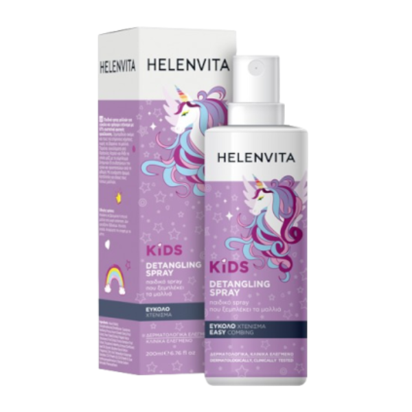 Helenvita Kids Unicorn Detangling Spray Παιδικό Spray Μαλλιών για Εύκολο & Γρήγορο Χτένισμα, 200ml