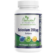 Natural Vitamins Selenium 200μg, 100veg.caps